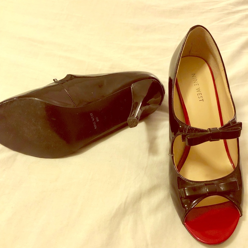Nine West Patton Leather Black Pumps